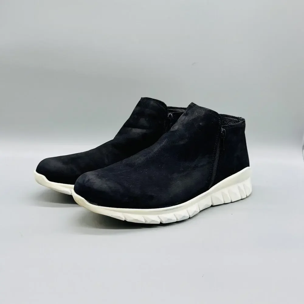 Naot Shoes Womens 11 Black Suede Side Zip Ankle Booties Walking Casual Comfort